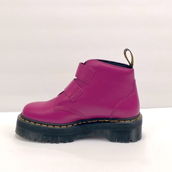 NEW DR MARTENS DEVON HEARD  LEATHER PLATFORM BOOTS - Picture 7 of 12